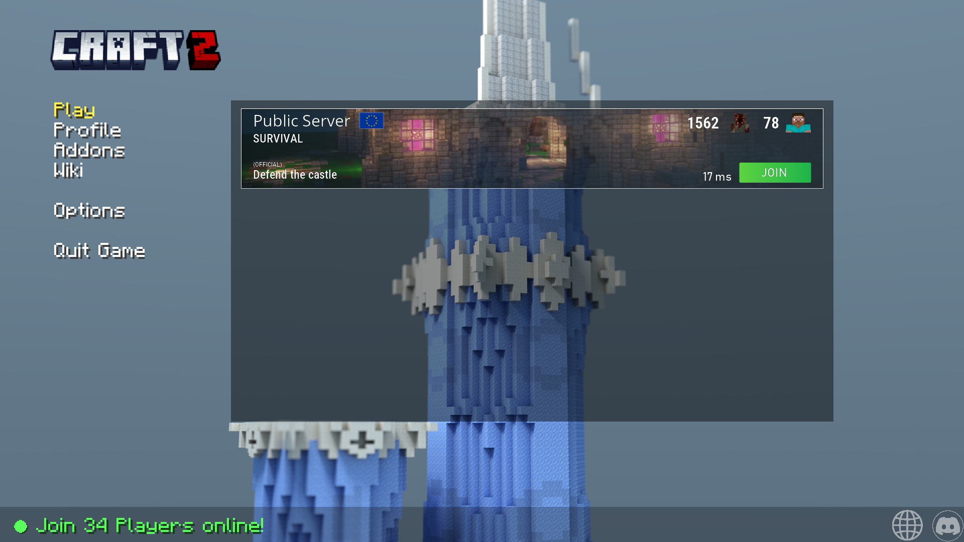 The CraftZ server selector